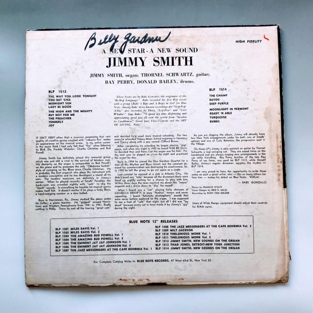 #3914【希少な名盤】ジミー・スミス LPレコード ジャズ 1956年 RVG