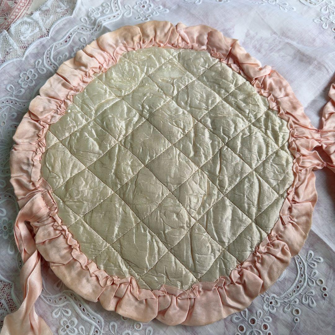 セール　フランスアンティーク　ぼかし織　ランジェリーケース　ハンキーケース