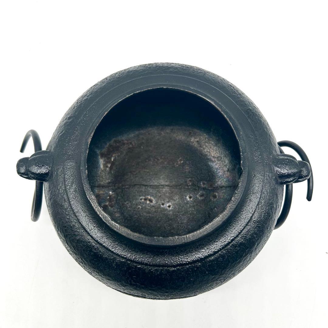 【茶道具】鉄鋳物 茶釜 五徳 風炉 釜環 織部敷板