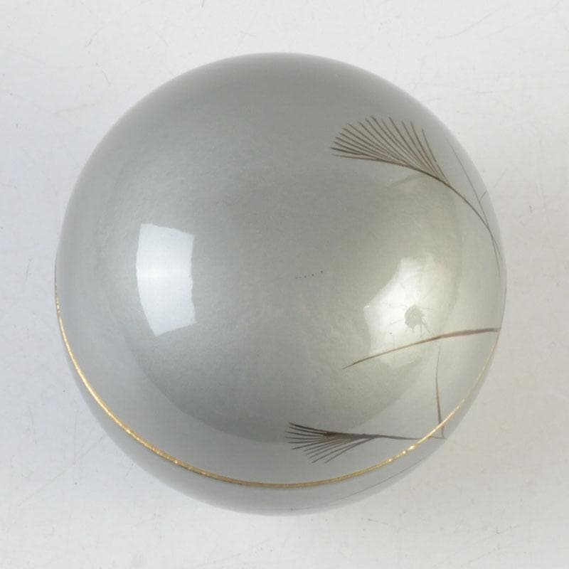 茶道具　越前蒔絵師　宮田宗景作　月見兎蒔絵　丸棗　共箱　V　9905