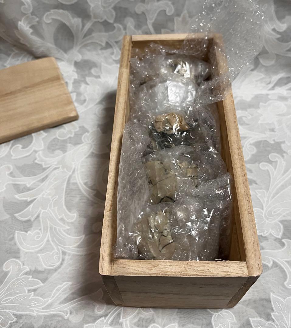 6代　高橋道八作　富岡鉄斎画　合作　煎茶椀5個　桐箱入り　骨董（１つホツ有り）