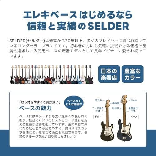 ベース ジャズベースタイプ メタリックブルー 初心者入門リミテッドセット