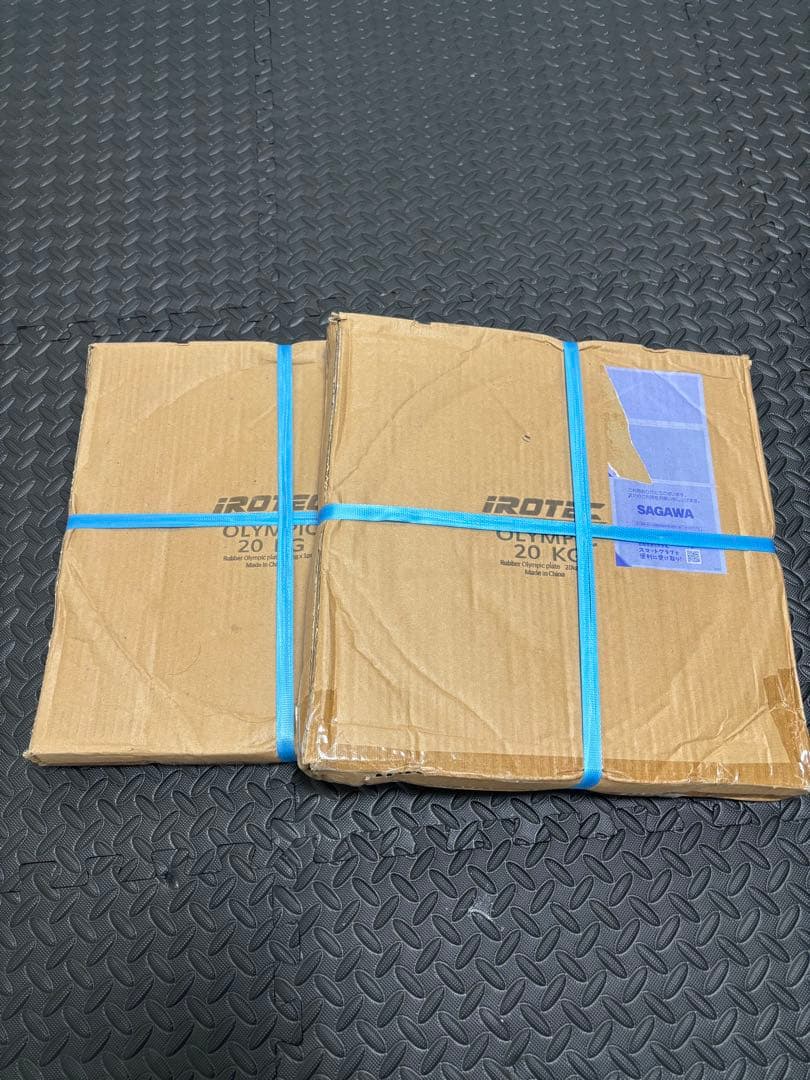 ②iROTEC オリンピック ラバー プレート バーベル20kg 同時購入のみ