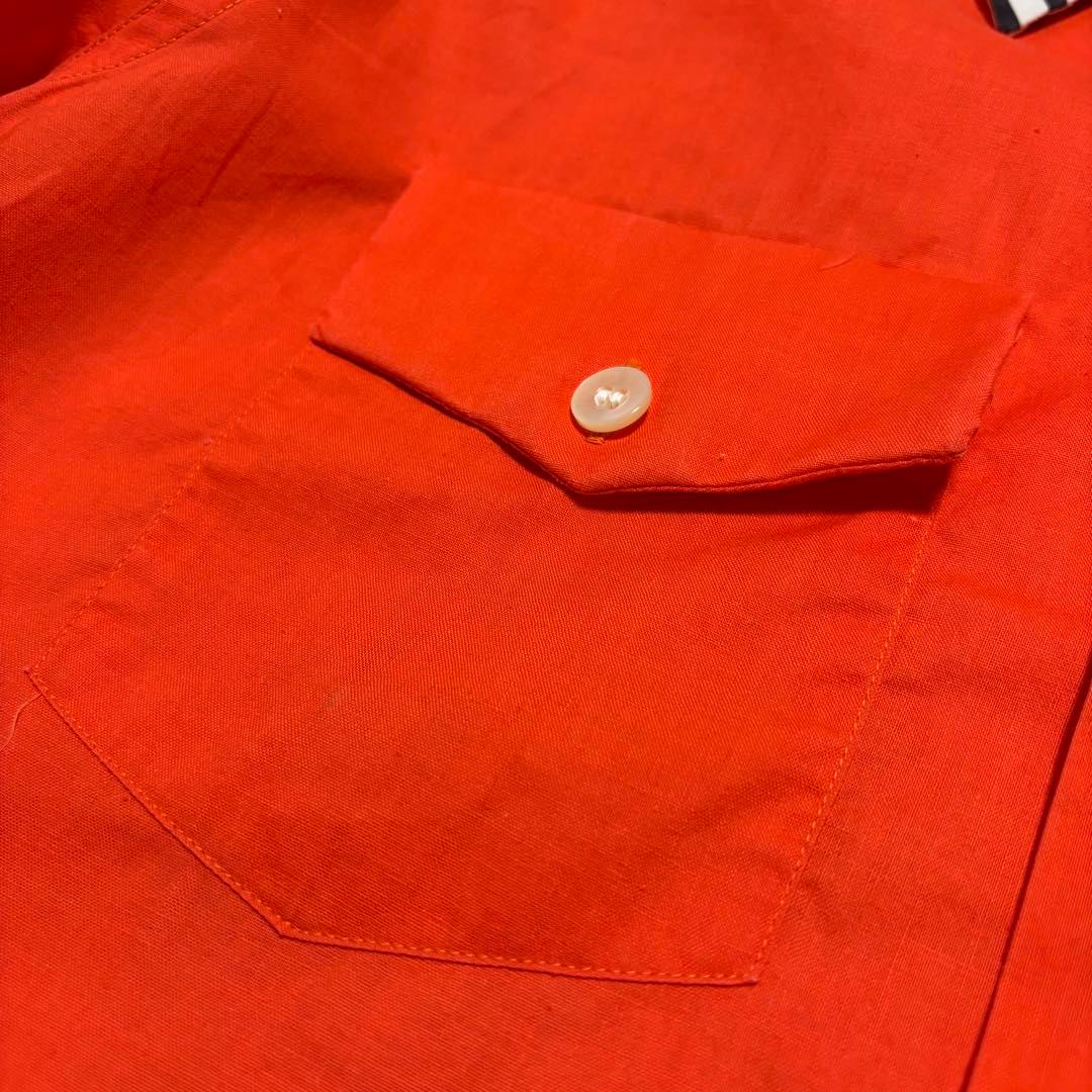 1950's 60's ビンテージ ボーリングシャツ M ボーダー 刺繍なし