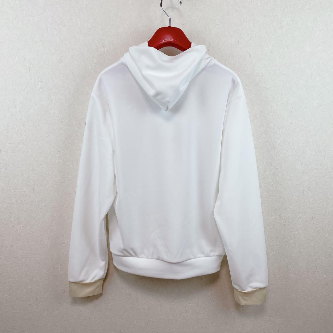【新品未使用 アルチビオ】機能薄手ダンボールニットロゴビーズパーカー刺繡40号