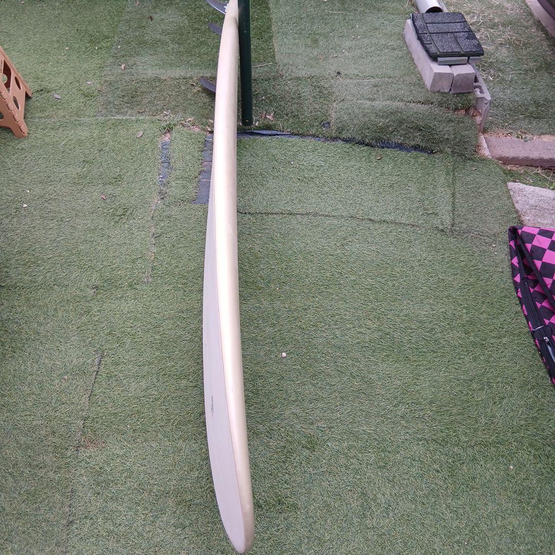 ロングボードミックファニングMiCソフトボード８f　FCSⅡソフトフィン３本付き