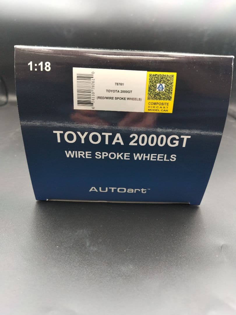 新品未展示品　1/18 オートアート　トヨタ　 2000GT　レッド　ワイヤー