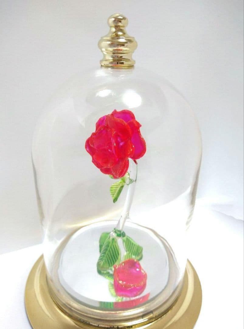 【新品・未使用】魔法の薔薇　ガラスドーム　美女と野獣　ディズニーワールド　送料込