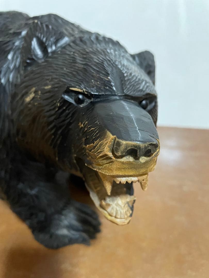 八雲町木彫り熊　木歩作　引間二郎　北海道民藝工芸品