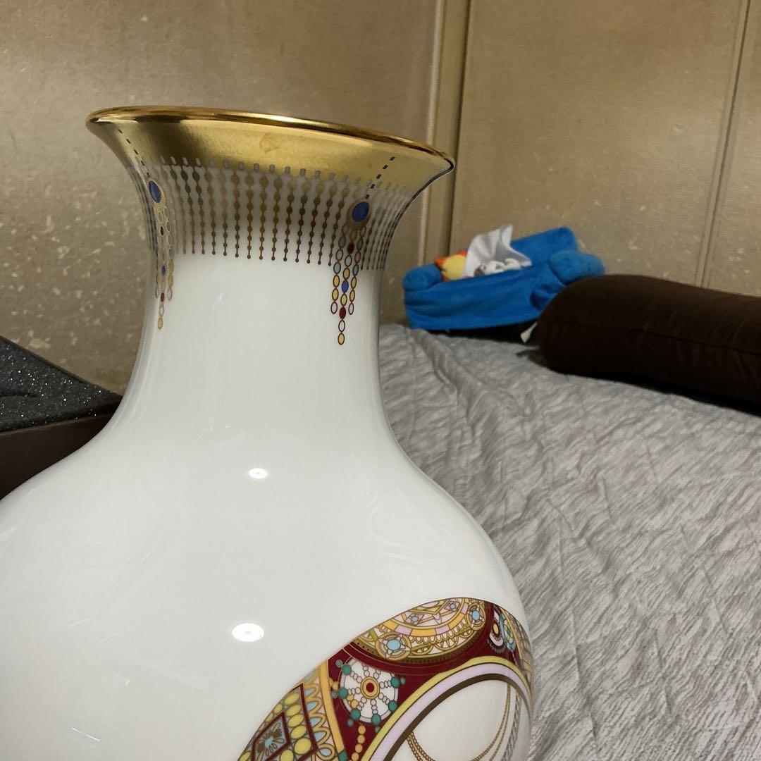紫舟　ノリタケ　白象　まんまる心　つぼ　花瓶　ぽん