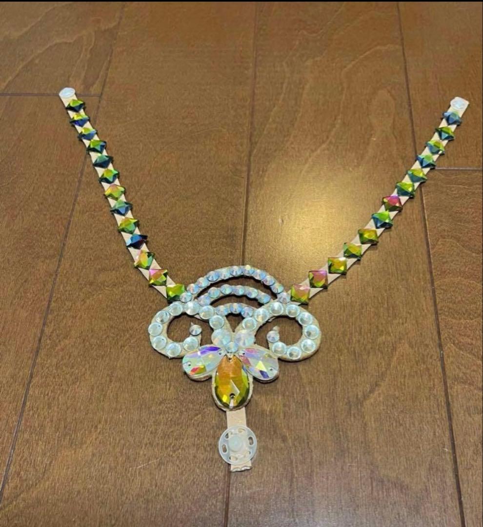 ベリーダンス 衣装 Sufel Boutique 黄 緑 花 マーメイド