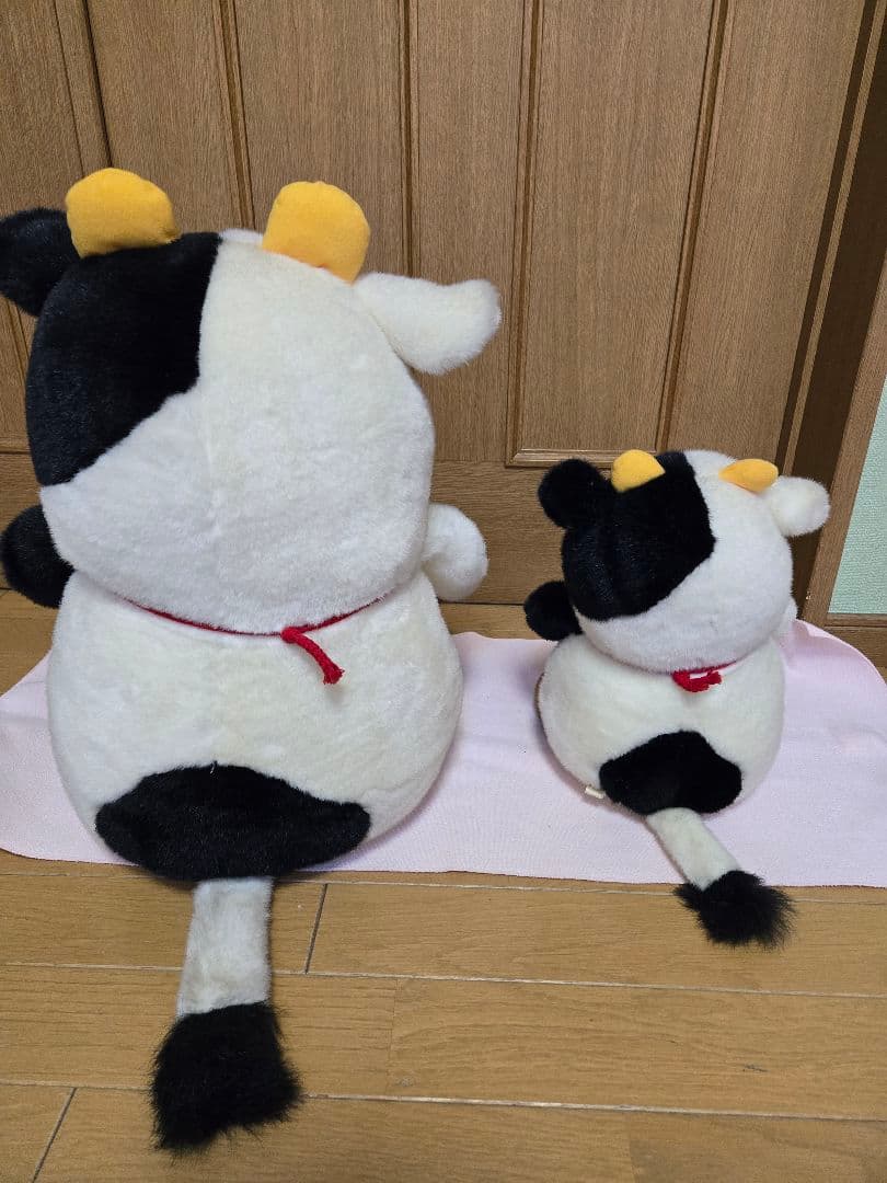 ヒロクンハウス レトロ 牛 ぬいぐるみ　特大　２個セット