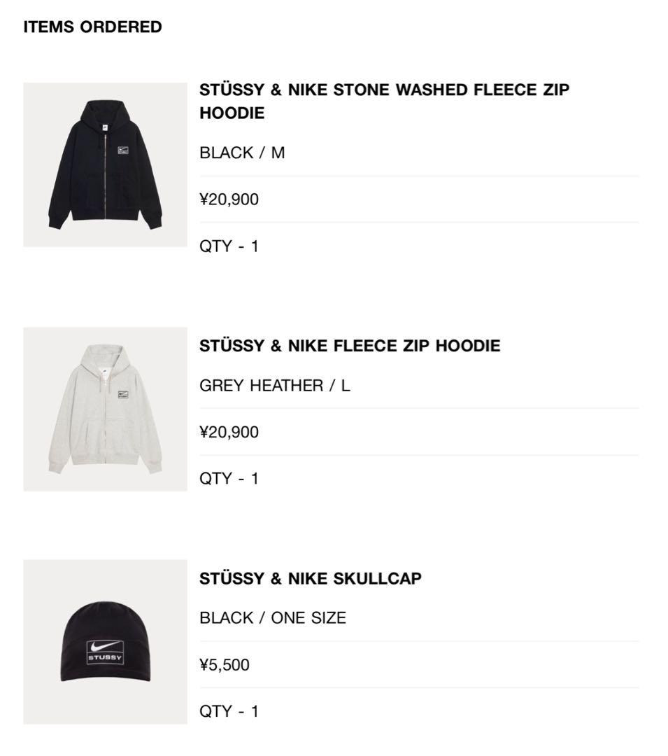 ウェア Stussy x Nike Fleece Zip Hoodie Black