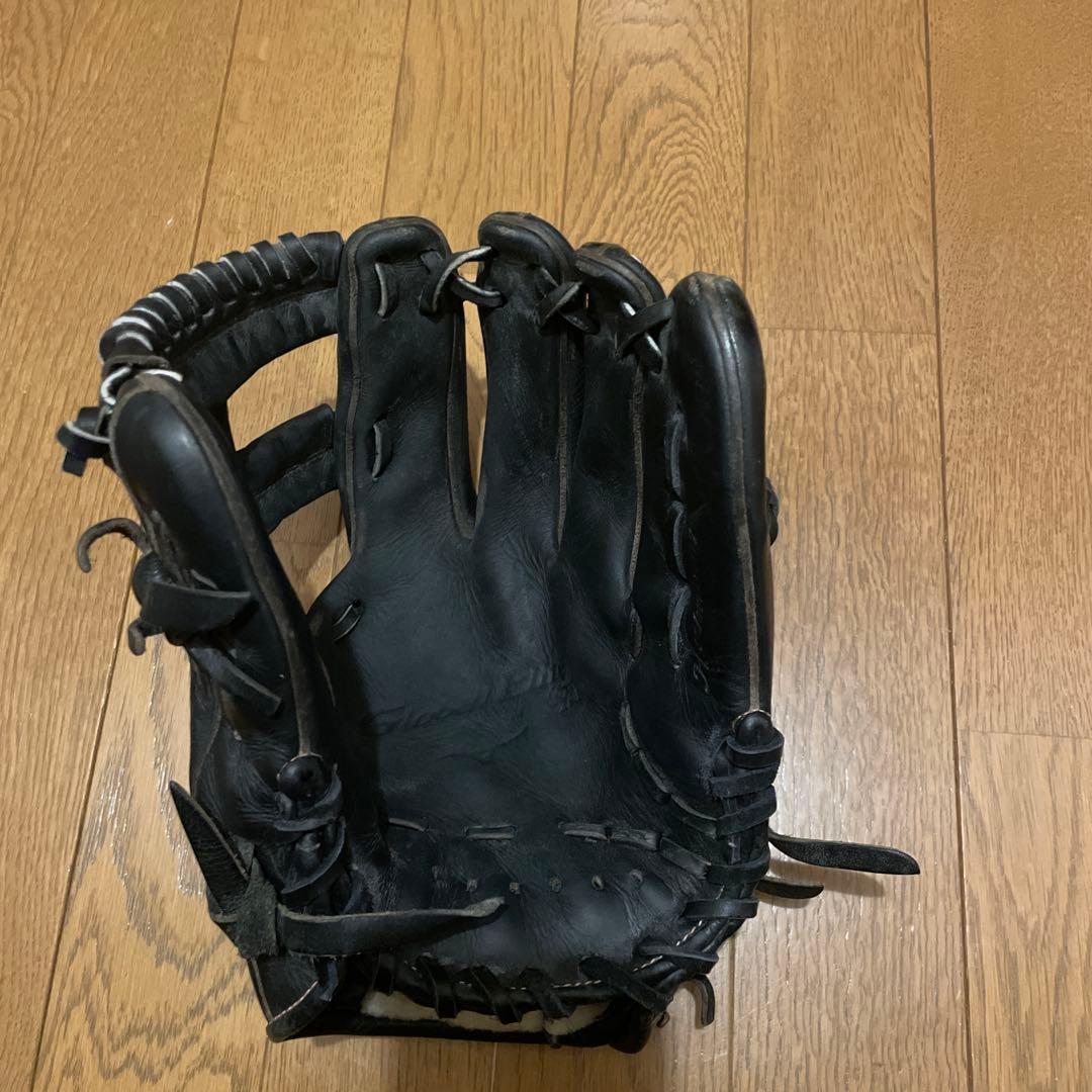 黒 レザー 軟式グローブ