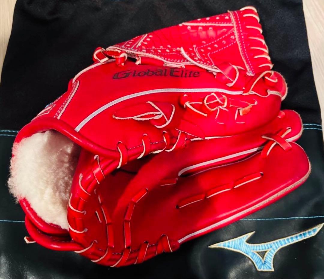 MIZUNO Global Elite 硬式用グローブ 投手用 朱色