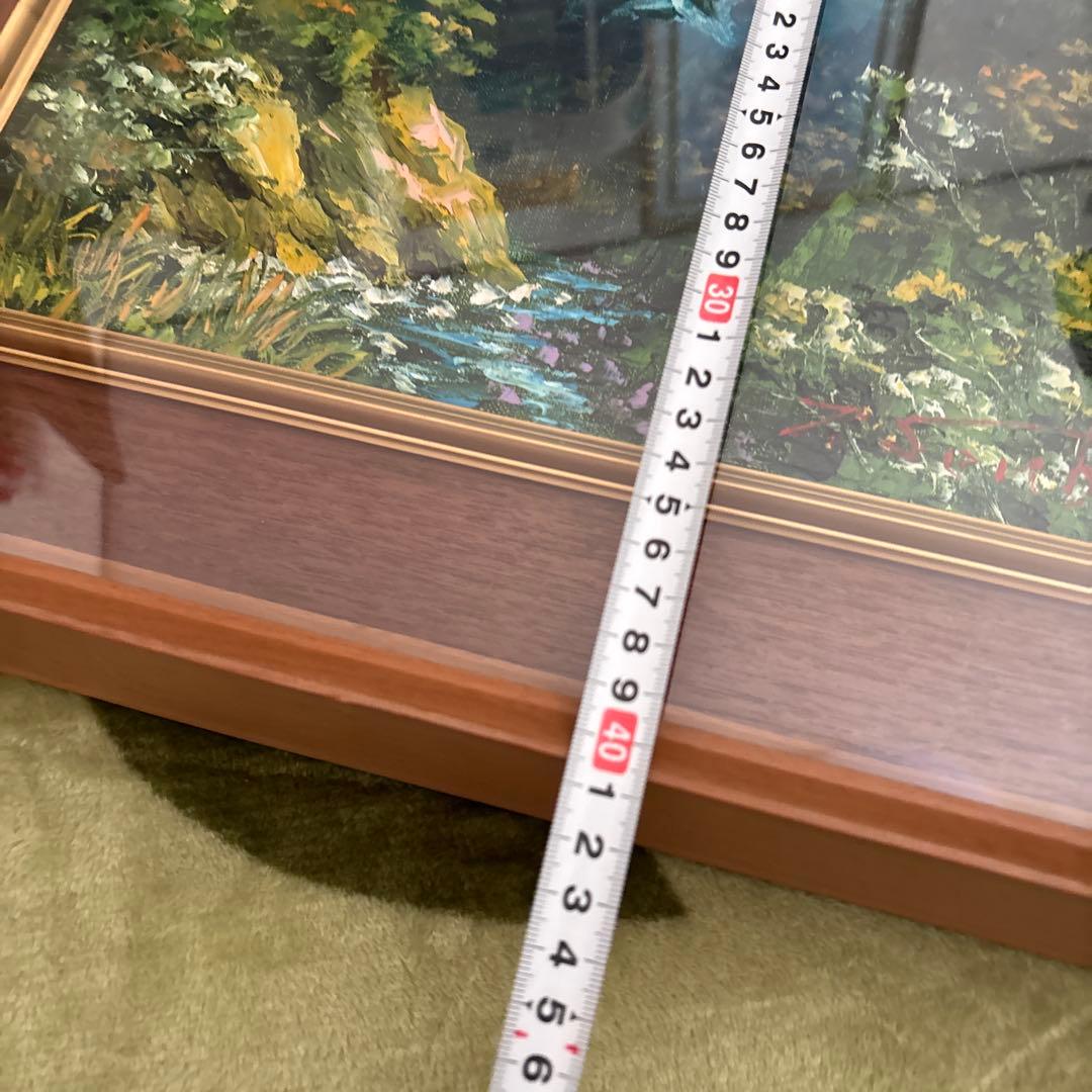 泉羽鶴美 油絵　南アルプス 百問洞と聖岳 F4 日本画