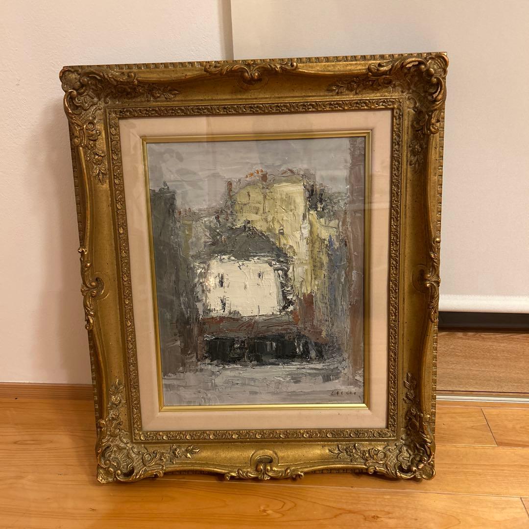 専用白井永雄　絵画　宇都宮市出身　パリ　クリニャンクール　油彩画 直筆サイン