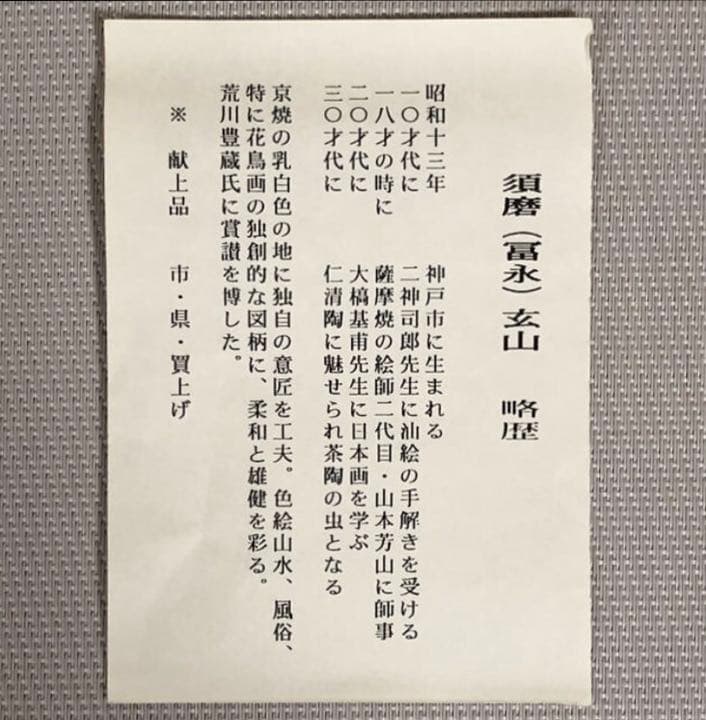 冨永玄山 作  京焼  茶道具  茶碗  京都の街  共箱  美品