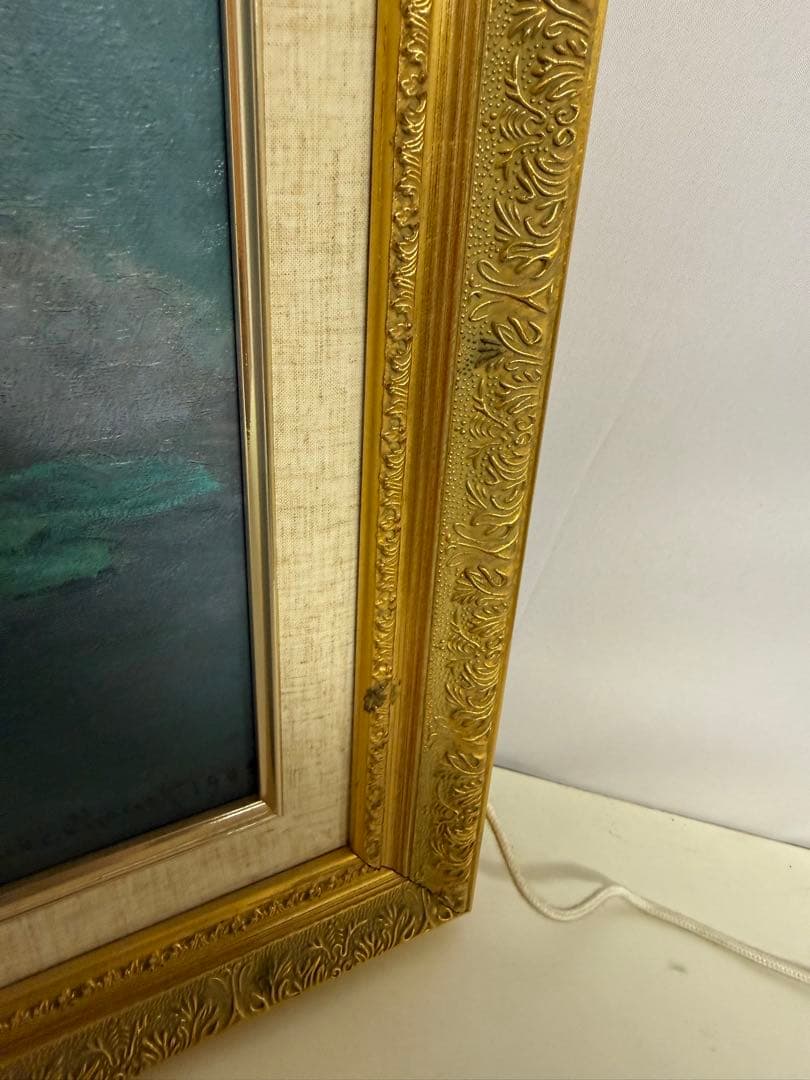 クロード・モネ 睡蓮複製画 ボストン美術館　額装　中古品