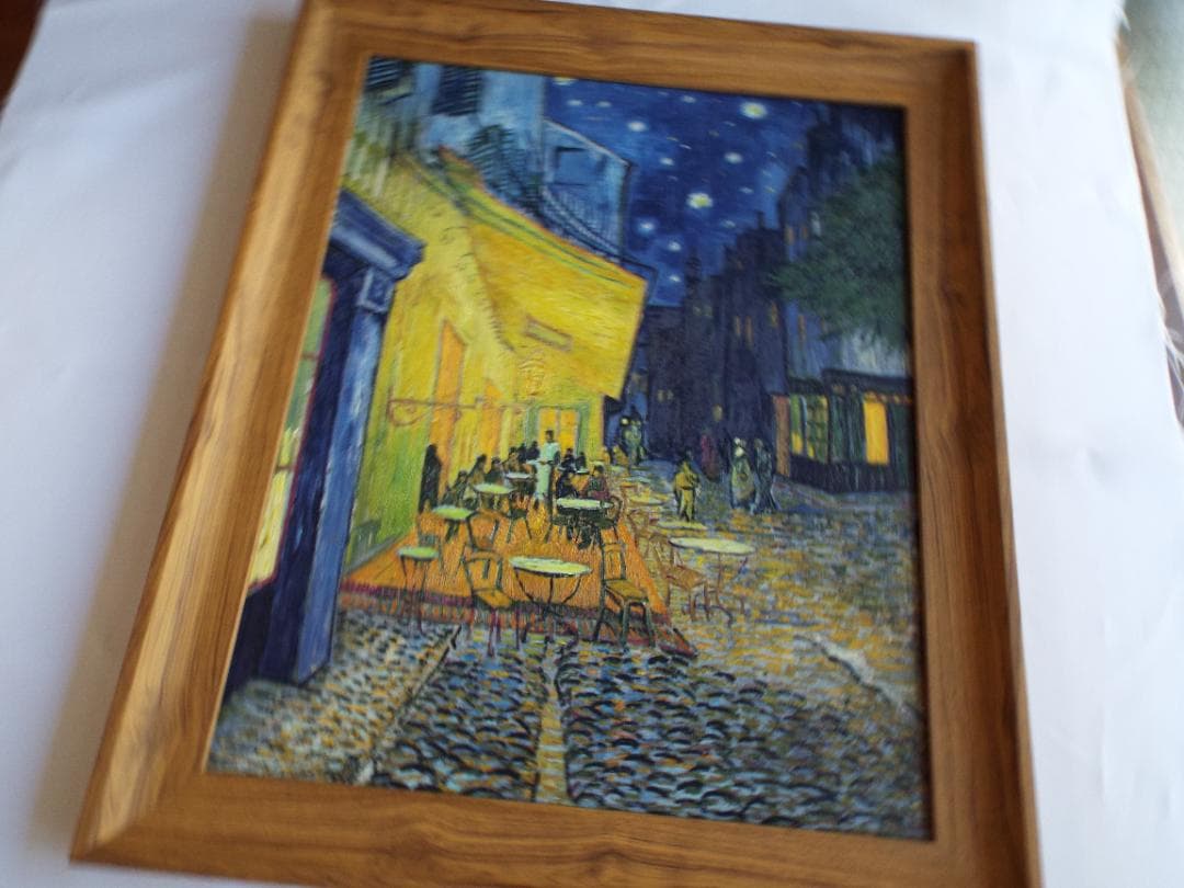ゴッホ　夜のカフェテラス　ゴッホの立体複製画「アルゴグラフ」