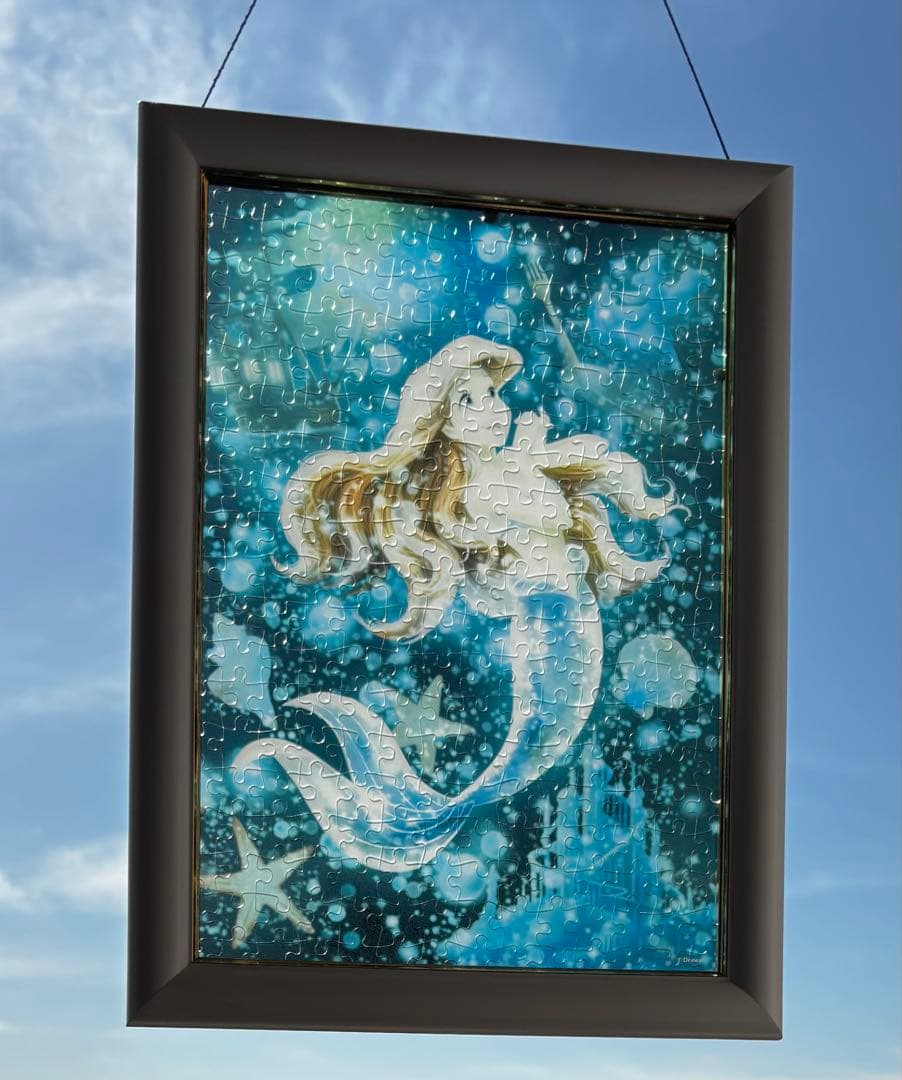 ディズニー　プリンセス　アナ雪　ティンカーベル　パズル　完成品　フレーム　セット