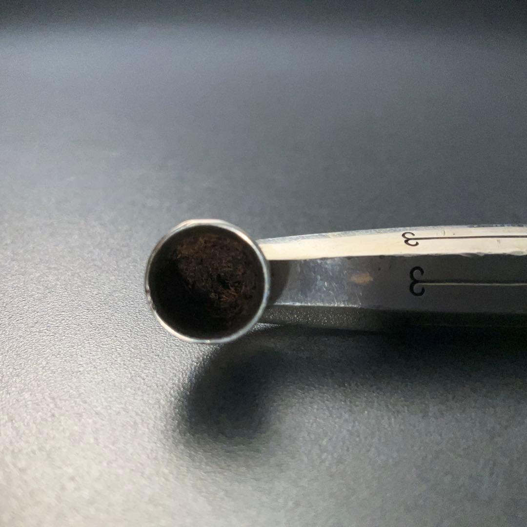 銀製煙管　唐花　瓔珞　キセル　アンティーク　骨董　6R1257お2