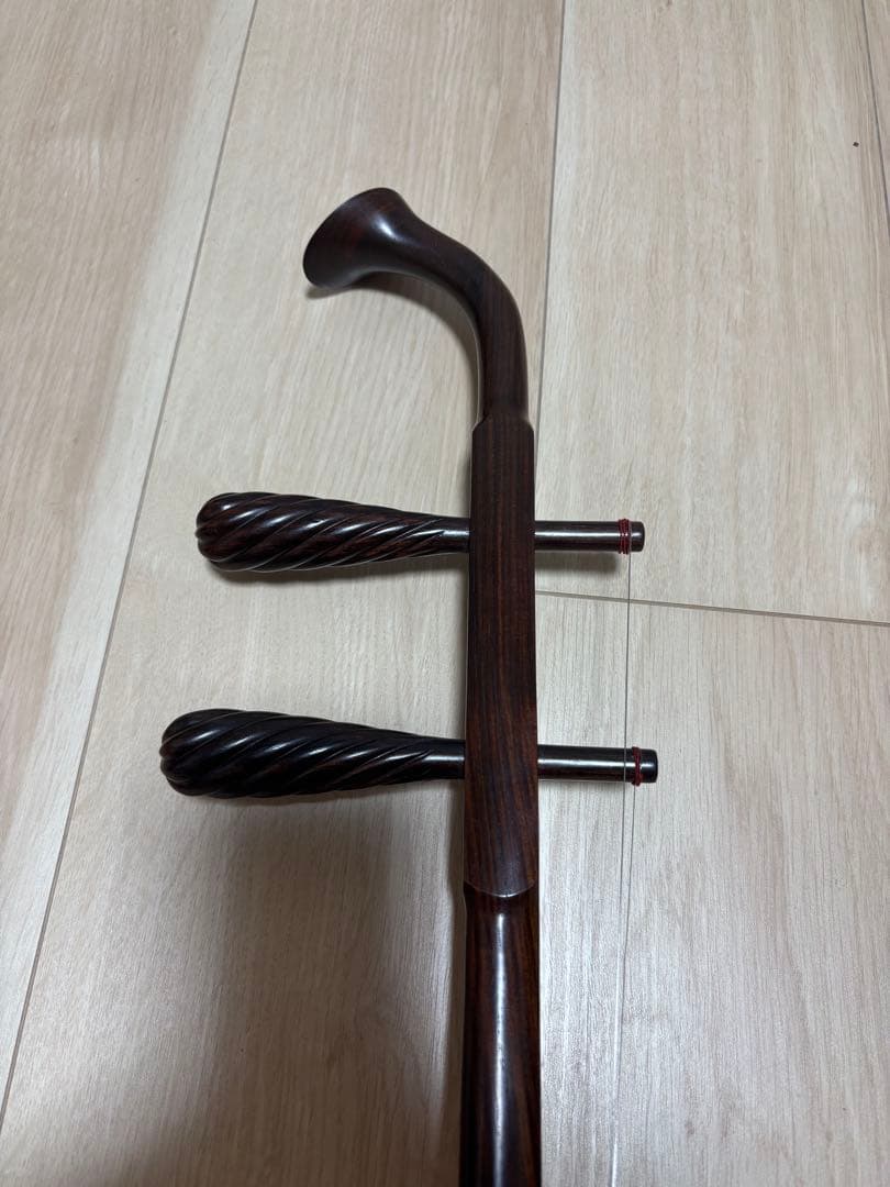 [新品未使用]二胡　明清旧料老紅木　李揚制　★10種類の駒セットをおまけでお付け