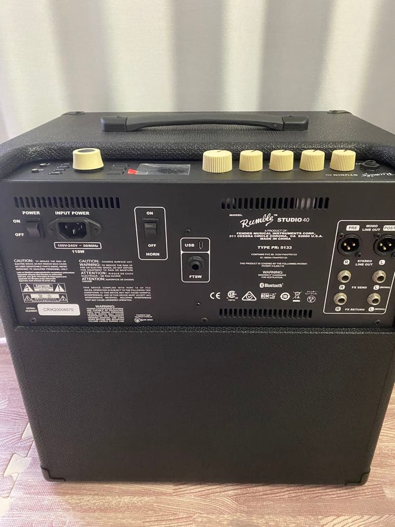 Fender Rumble Studio 40 ベース用アンプ　フェンダー