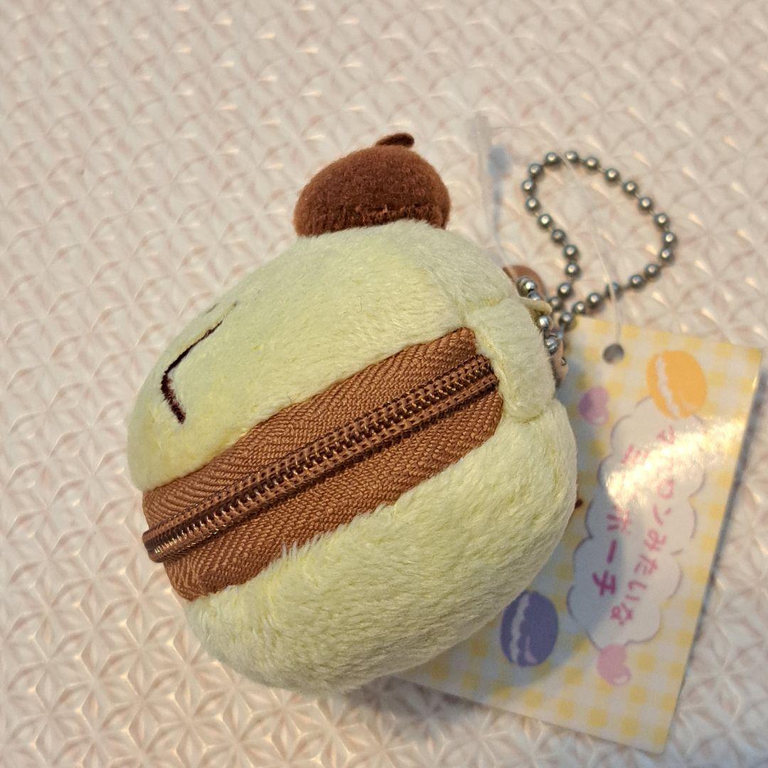 ポムポムプリン　マカロンみたいなミニポーチチャーム ぬいぐるみ キーホルダー