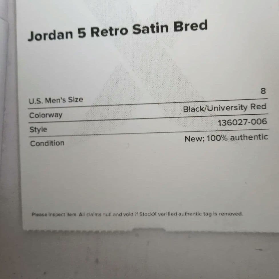 Jordan Air Jordan 5 retroサテンブラック