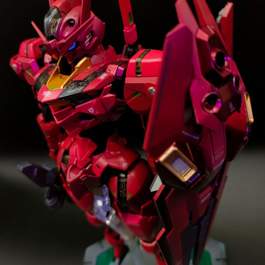 水星の魔女　ガンダムエアリアル　フルメカニクス　赤いガンダム　【全塗装完成品】