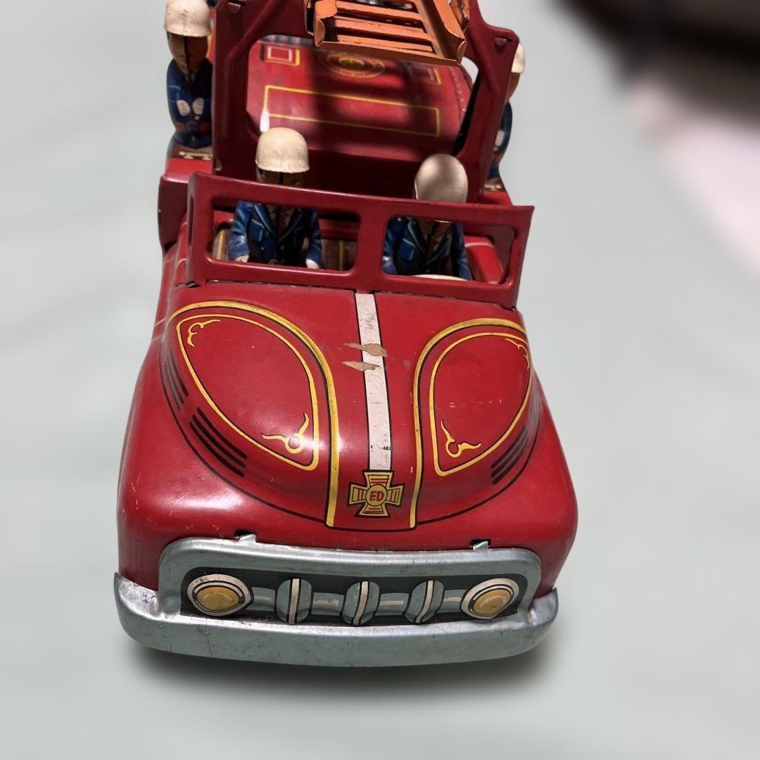 ぺ*ん様 ジャンク 箱無 ヨネザワ玩具 消防車 ブリキ