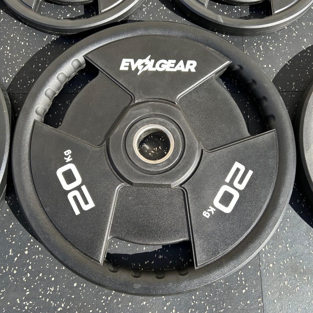 EVOLGEAR エヴォルギア オリンピックバー&プレート127.5kg セット