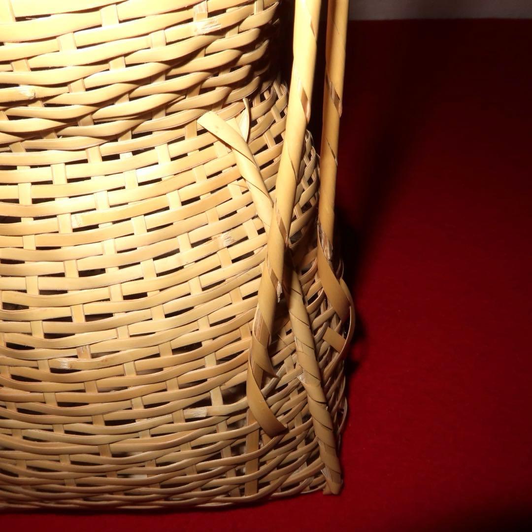 【茶道具】轡昭竹斎作　有馬手付籠花入