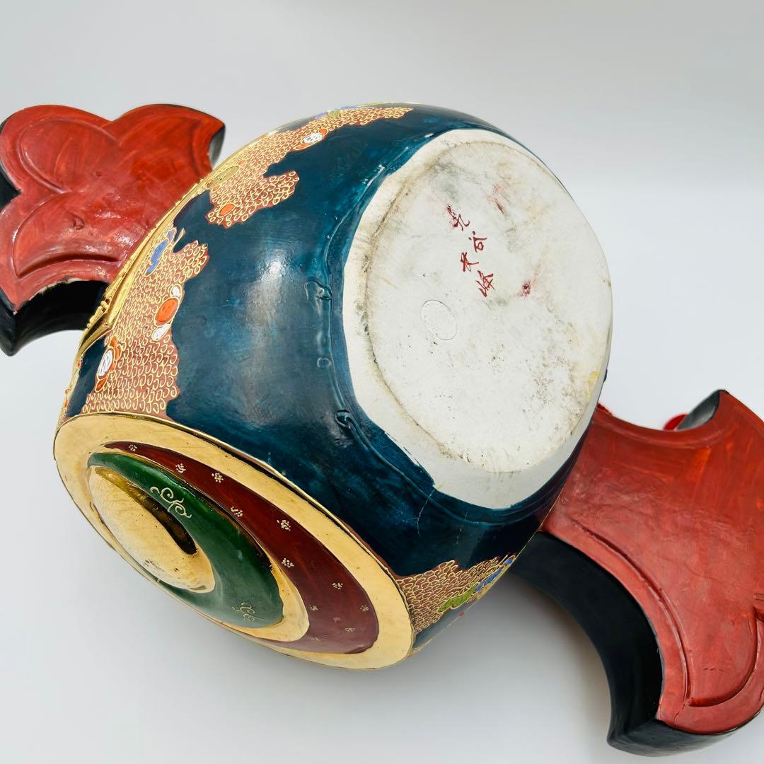 【九谷焼　打ち出の小槌　縁起物　色絵　金彩　派手　正月飾り物　開運　金運　招福】