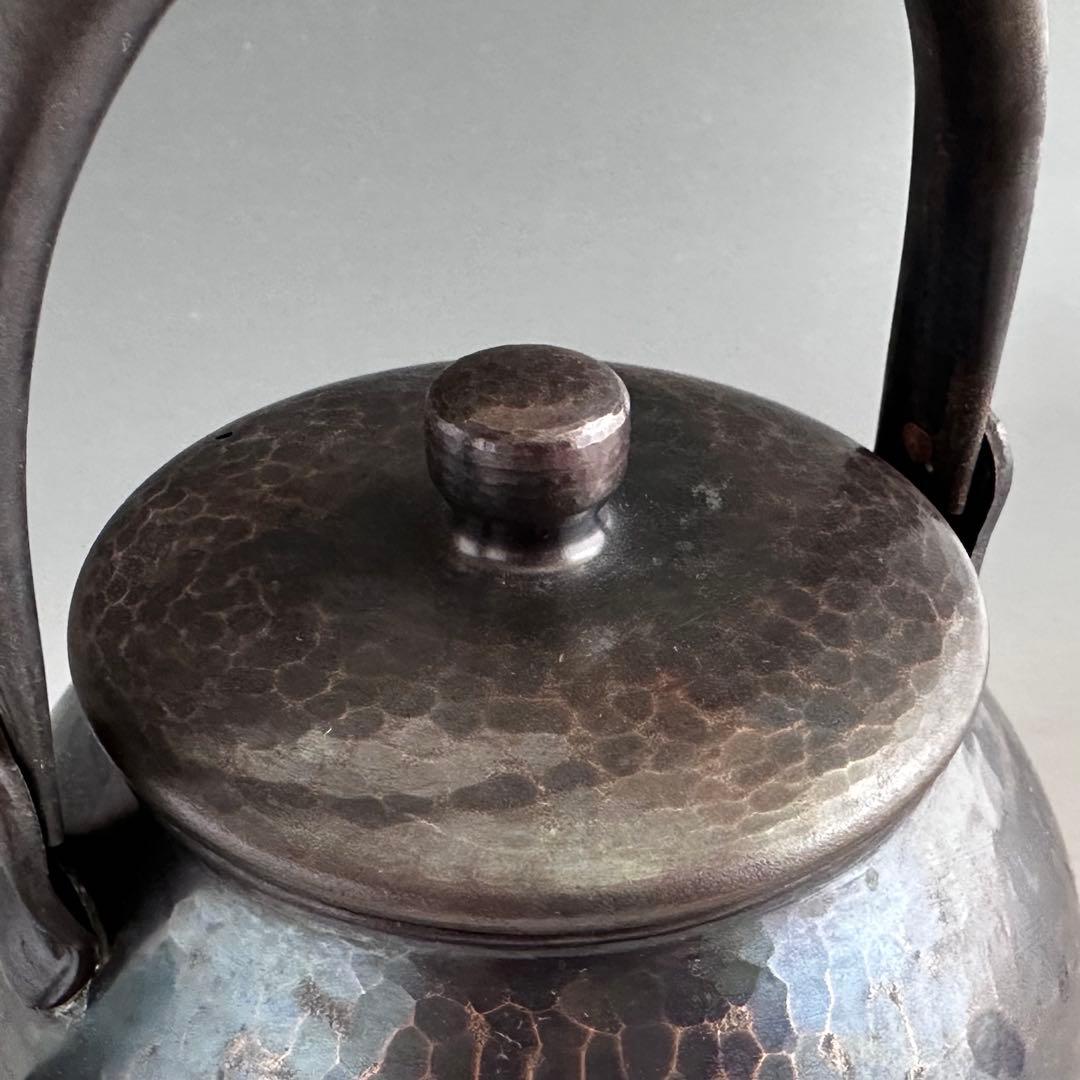 打出し　銅　薬罐　水注　工芸品　茶道具　煎茶道具　金属工芸