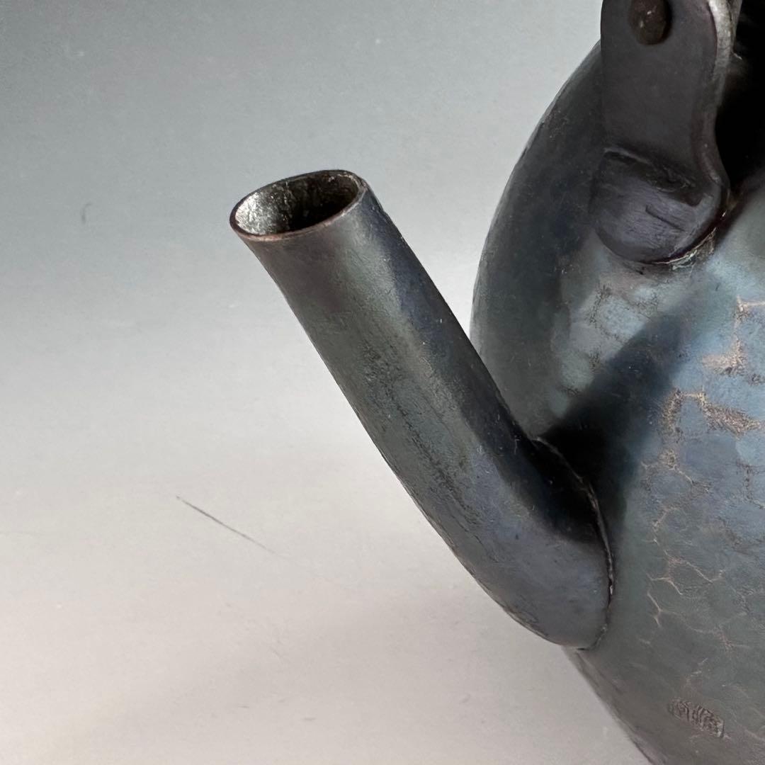 打出し　銅　薬罐　水注　工芸品　茶道具　煎茶道具　金属工芸