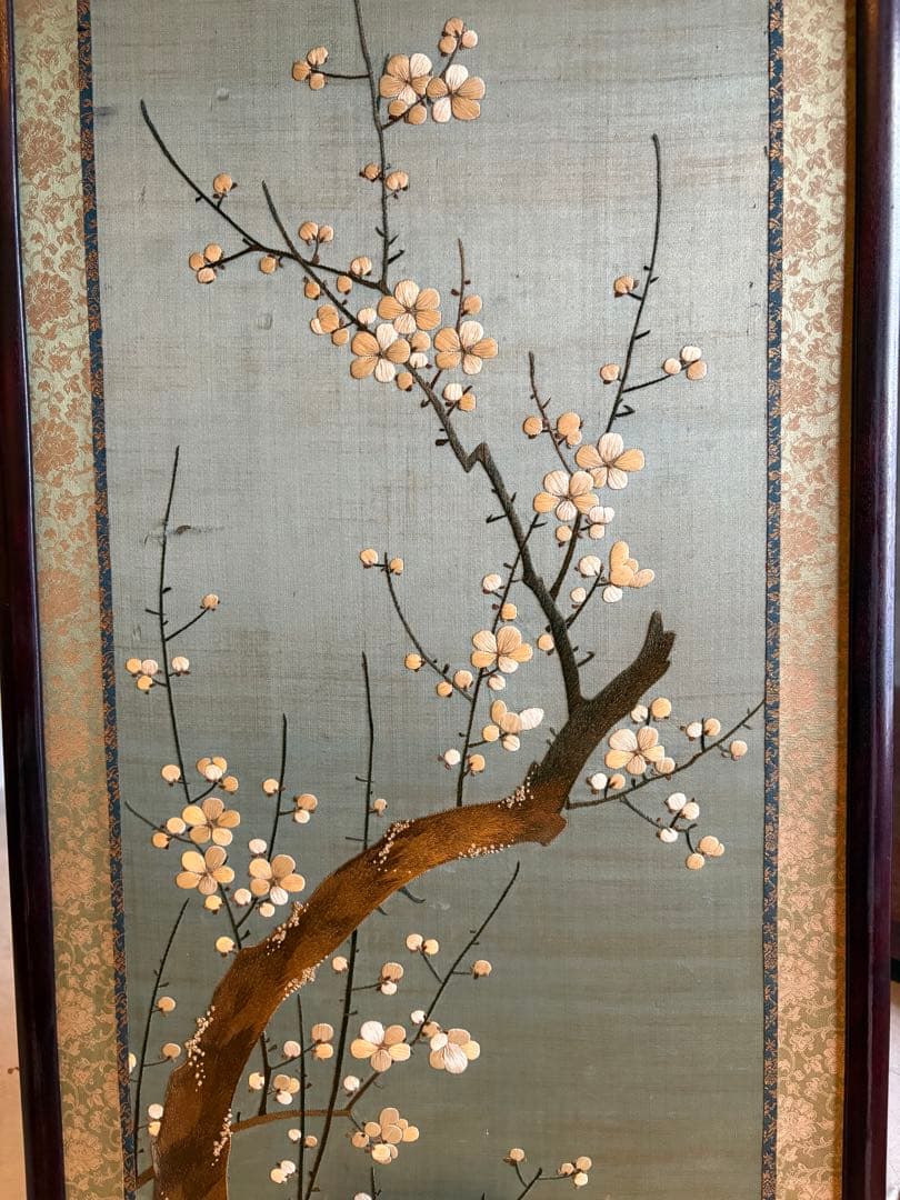 刺繍　額