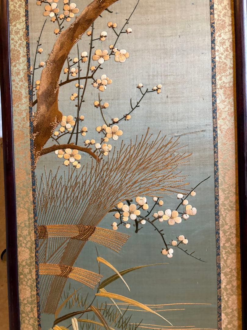 刺繍　額