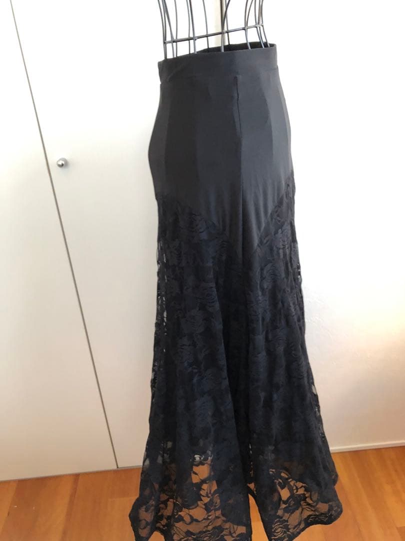 美品❣️ ❤️レイリーナ　社交ダンス　 レーススカート　ブラック❤️