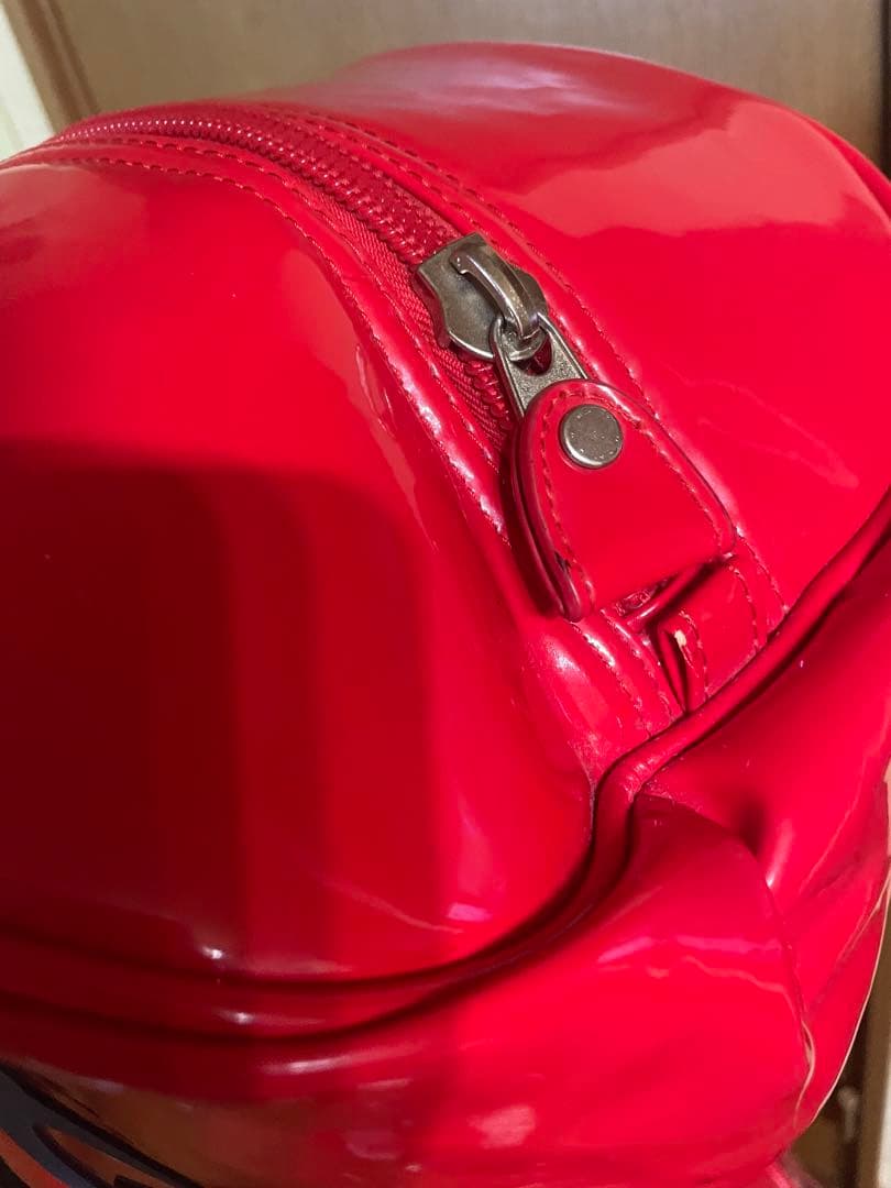 PEARLY GATES エナメルキャディバッグ レッド