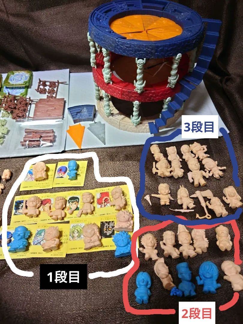 幽遊白書 森永 チョコスナック 人形 武術会ジオラマ3段コンプ ほか大量セット