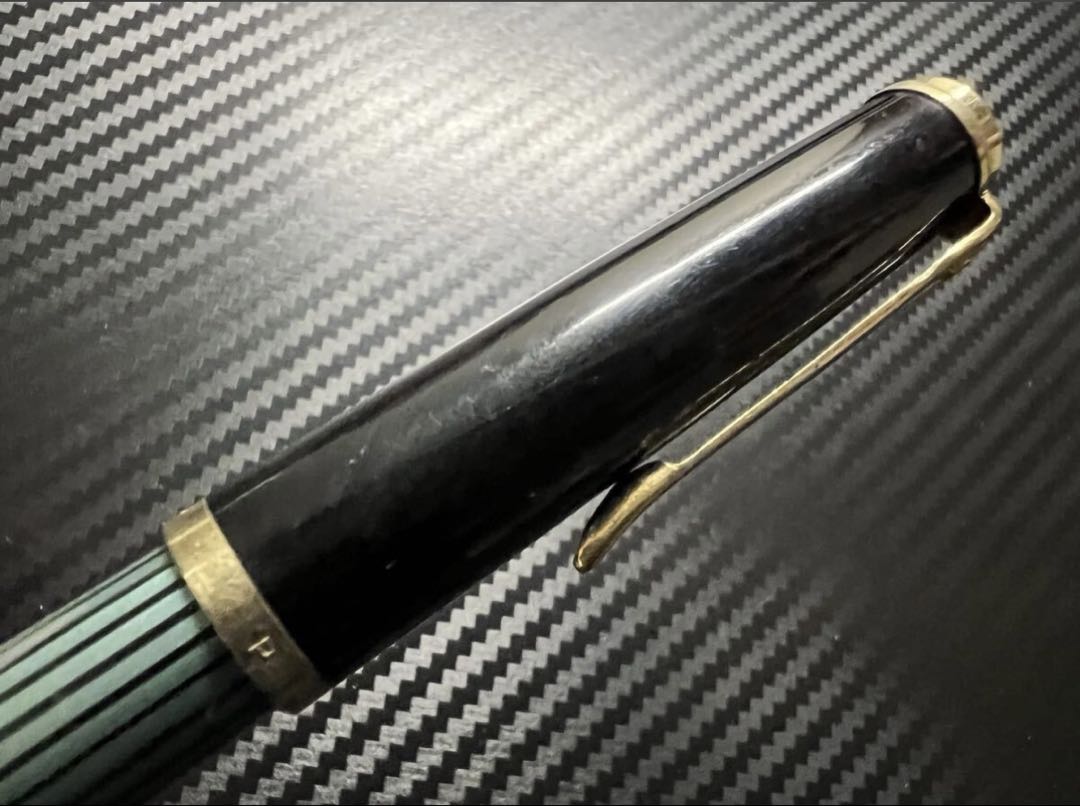 極美品 ペリカン 400NN M&K 緑縞 M 中字 万年筆