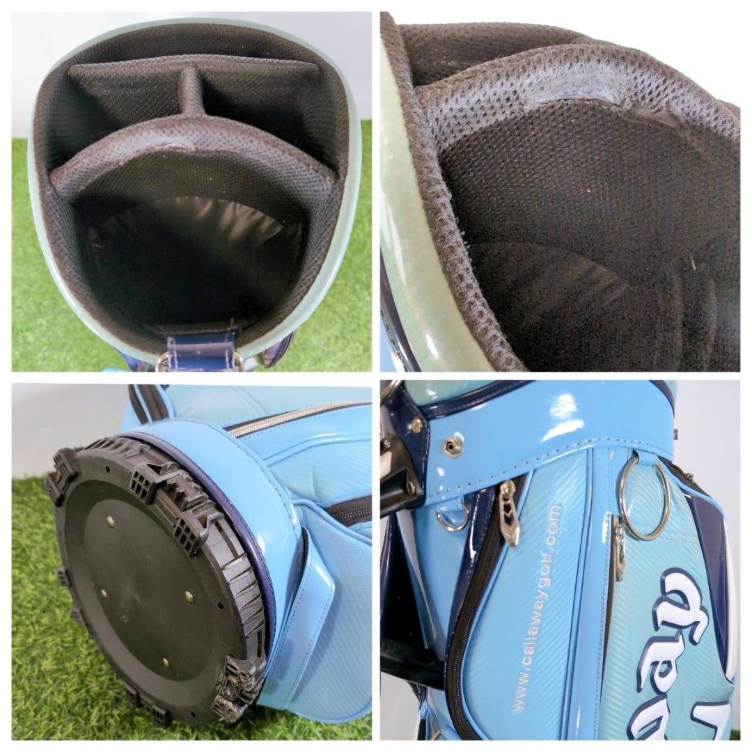 Callaway キャロウェイ ゴルフ キャディバッグ エナメル 青 白 ブルー