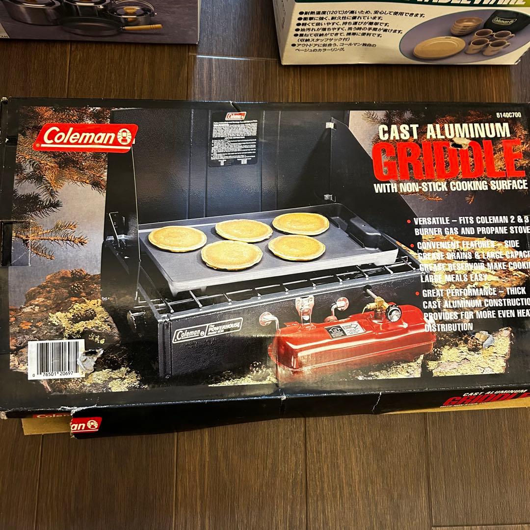 Coleman メラミンテーブル　クックウェアセット 鉄板