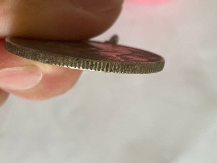 中國古钱，中國銀貨，袁世凱中圓，ネックレストップ。本物。