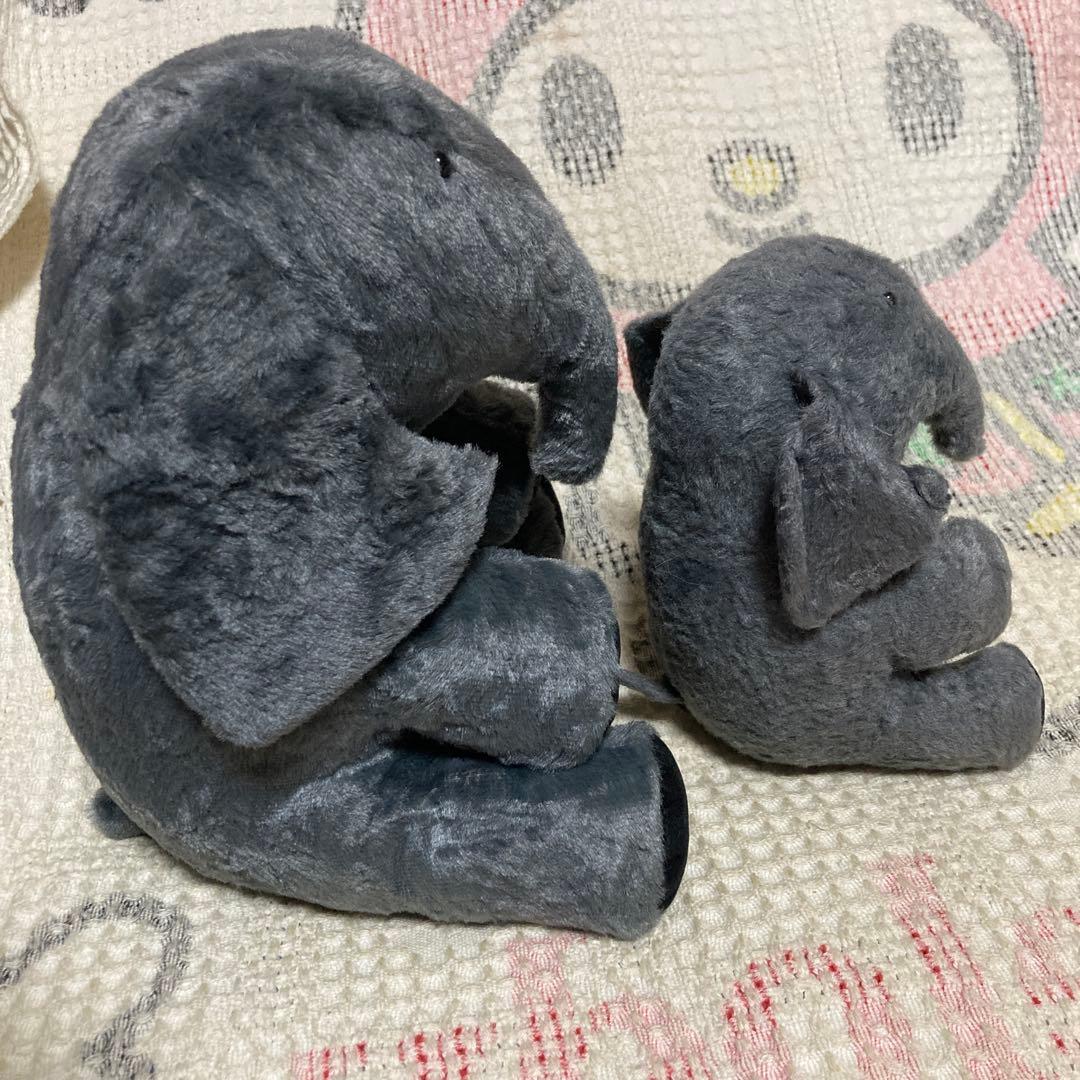 モンスイユ　ゾウ　ぬいぐるみ　2コセット 中古品　バラ売り不可