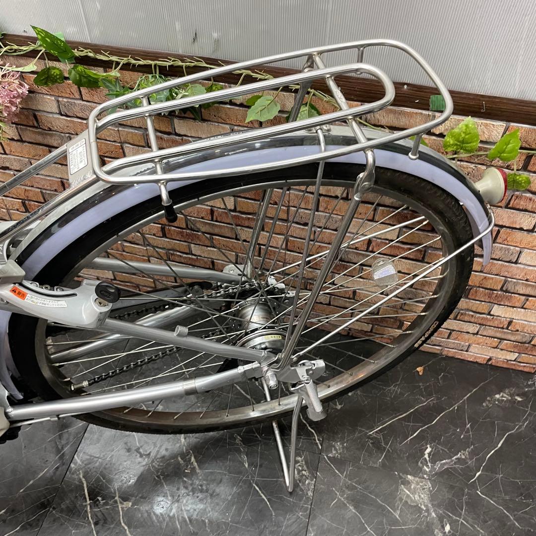 【93】電動自転車 YAMAHA PAS シルバー 26インチ