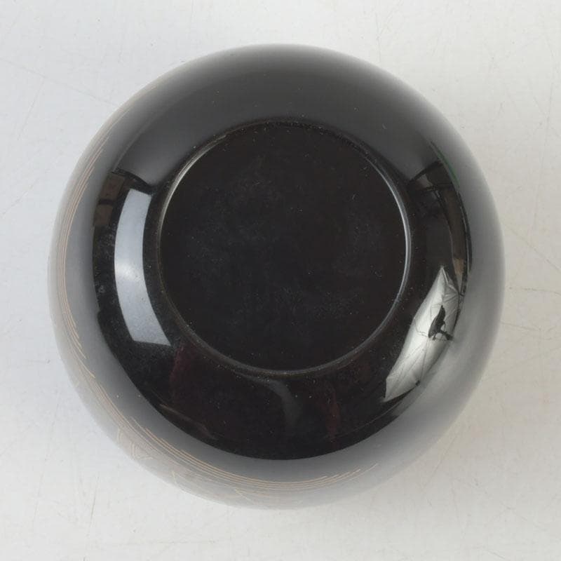 茶道具　 加賀蒔絵師　中村孝也作　川蝉蒔絵　中棗　共箱　V　9571