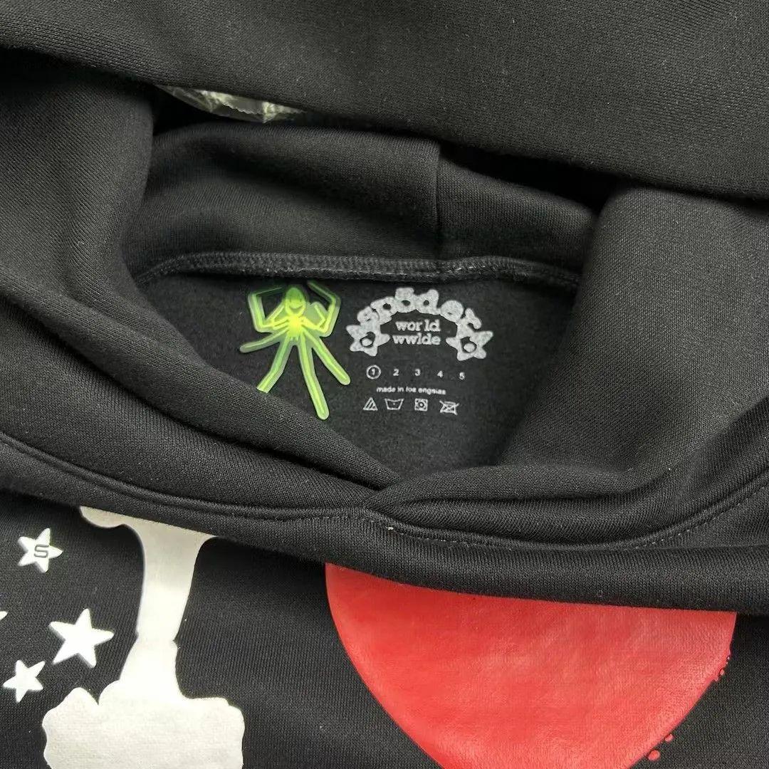 I ❤️ sp5der ブラックパーカー Sサイズ